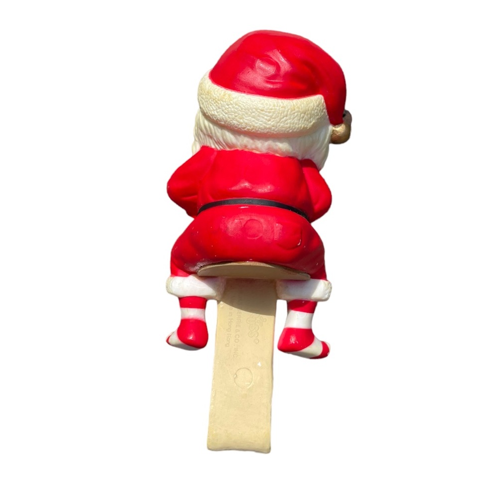 Russ Vintage Santa Christmas Stocking Shelf Sitter Mantel Stocking Holder - Picture 3 of 7